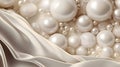 A breathtaking image of a silk and foil luxury pearl background Royalty Free Stock Photo