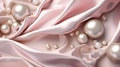 A breathtaking image of a silk and foil luxury pearl background Royalty Free Stock Photo