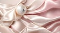 A breathtaking image of a silk and foil luxury pearl background Royalty Free Stock Photo