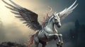 Stunning Image of a Majestic Winged Horse - The Mythical Pegasus in Flight