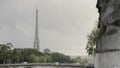 Breathtaking landscape with the Effel tower in Paris, France. Action. Summer cityscape with a famous tourists attraction Royalty Free Stock Photo