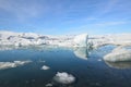 Breathtaking landscape of glaciers in a lagoon Royalty Free Stock Photo