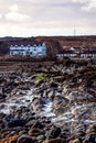 Breathtaking landscape shot of the majestic rocky shoreline of the Isle of Skye, Scotland, UK