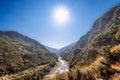 Breathtaking landscape of a steep valley was taken in Taiwan, Asia