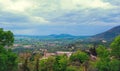 The breathtaking landscapes of Italy. Panoramic view Gregorian villa surroundings against the background of an ensemble Royalty Free Stock Photo