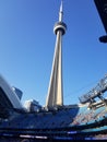 CN Tower View from inside the Roger\'s Centre Royalty Free Stock Photo