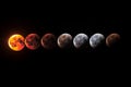 Breathtaking lunar eclipse with a stunning view of the moon in its captivating totality