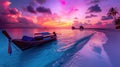 Breathtaking luxury tropical panorama captures an amazing sunset, a scene of unparalleled beauty, Ai Generated