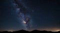 Celestial night over mountains Royalty Free Stock Photo
