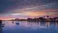 Breathtaking Orange Blue Sky at Dusk Guadalete River Puerto de Santa Maria