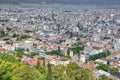 Breathtaking panoramic view on Athens city from the hill.