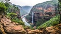 Majestic Blyde River Canyon Waterfall Panorama