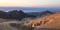 Breathtaking Panoramic view of Mount Salomon `Har Shelomo` Hebrew in Eilat Mountains at sunrise