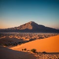 Breathtaking Panoramic view of Mount Salomon \'Har Shelomo\' (Hebrew) in Eilat Mountains at sunrise, and the