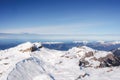 Breathtaking panoramic view Murren ski resort, Switzerland