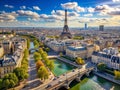 Breathtaking Panoramic View of Paris from SaintJacques Tower A Stunning Perspective of the City of Lights Royalty Free Stock Photo