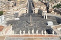 Breathtaking panoramic view of St. Peter's square in Vatican Cit Royalty Free Stock Photo