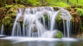 Majestic Plitvice Waterfall in Rainy Splendor