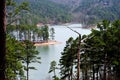 Beautiful Scenic Lake View From Mountain Trail on Lake Ouachita Arkansas Royalty Free Stock Photo