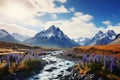 Breathtaking scenery featuring rivers winding through majestic mountain landscapes