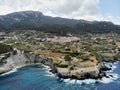 Banyalbufar village distant view Royalty Free Stock Photo