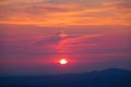 Breathtaking shot of the colorful evening sky illuminated by the golden sun. Royalty Free Stock Photo