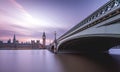 Breathtaking shot of the historic city of London with its ancient architecture and Thames Royalty Free Stock Photo