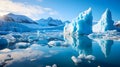 A breathtaking shot of a receding glacier, reflecting the undeniable impact of global warming on Earth\'s ice-covered regions