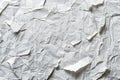 Breathtaking snapshot white empty rough torn and crumpled poster texture background Royalty Free Stock Photo