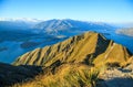 Breathtaking, Stunning Landscape View from Roys Peak on Lake Wanaka at twilight, South Island, New Zealand Royalty Free Stock Photo