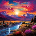 Breathtaking Sunset with Dreamlike Colors