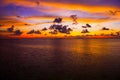 Breathtaking sunset in the Maldives Royalty Free Stock Photo