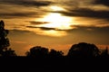 The Divine Golden Desert Sunset Royalty Free Stock Photo