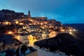 Breathtaking view of the ancient town of Matera, southern Italy. Royalty Free Stock Photo