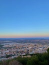 breathtaking view of the City of Jaen in the evening from Castillo de Santa Catalina, Spain