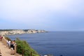 Breathtaking view of cliffs near old town Bonifacio, Corsica, France, Europe