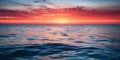 Breathtaking view of the colourful sunset over calm ocean. AI generated. Royalty Free Stock Photo