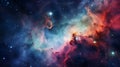 A breathtaking view of a distant nebula, AI Generative