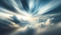 Heavenly Sky with Radiant Clouds, AI Generated