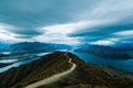 Breathtaking view of the famous Roys Peak in New Zealand