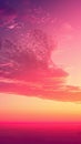 Ethereal Pink Clouds and Sky at Sunrise or Sunset. Background for Instagram Story, Banner Royalty Free Stock Photo