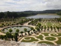 breathtaking view of the gardens of the palace of versailles Royalty Free Stock Photo