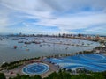 Breathtaking view of harbor in Pattaya city