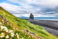 Breathtaking view of Hvitserkur unique basalt rock in Iceland