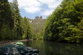 Breathtaking view of the lake Amselsee, Rathen, Bastei Rocks, Germany Royalty Free Stock Photo