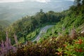 Breathtaking view of the landscape along the mountain in Kota Kinabalu, Sabah, Malaysia Royalty Free Stock Photo