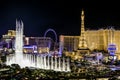 Breathtaking view of Las Vegas at night