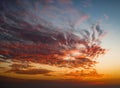 Breathtaking view of a mesmerizing cloudy sky during a scenic sunset