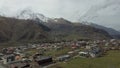 Breathtaking view of the mountains from the valley. Georgia. Drone photo Royalty Free Stock Photo