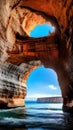 Breathtaking View of a Natural Arch Bridge illustration Artificial Intelligence